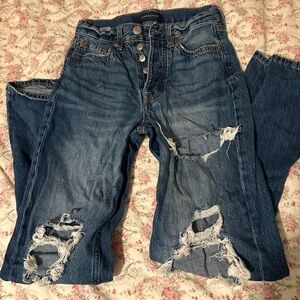 Aeropostale Ripped Blue Boyfriend Jeans